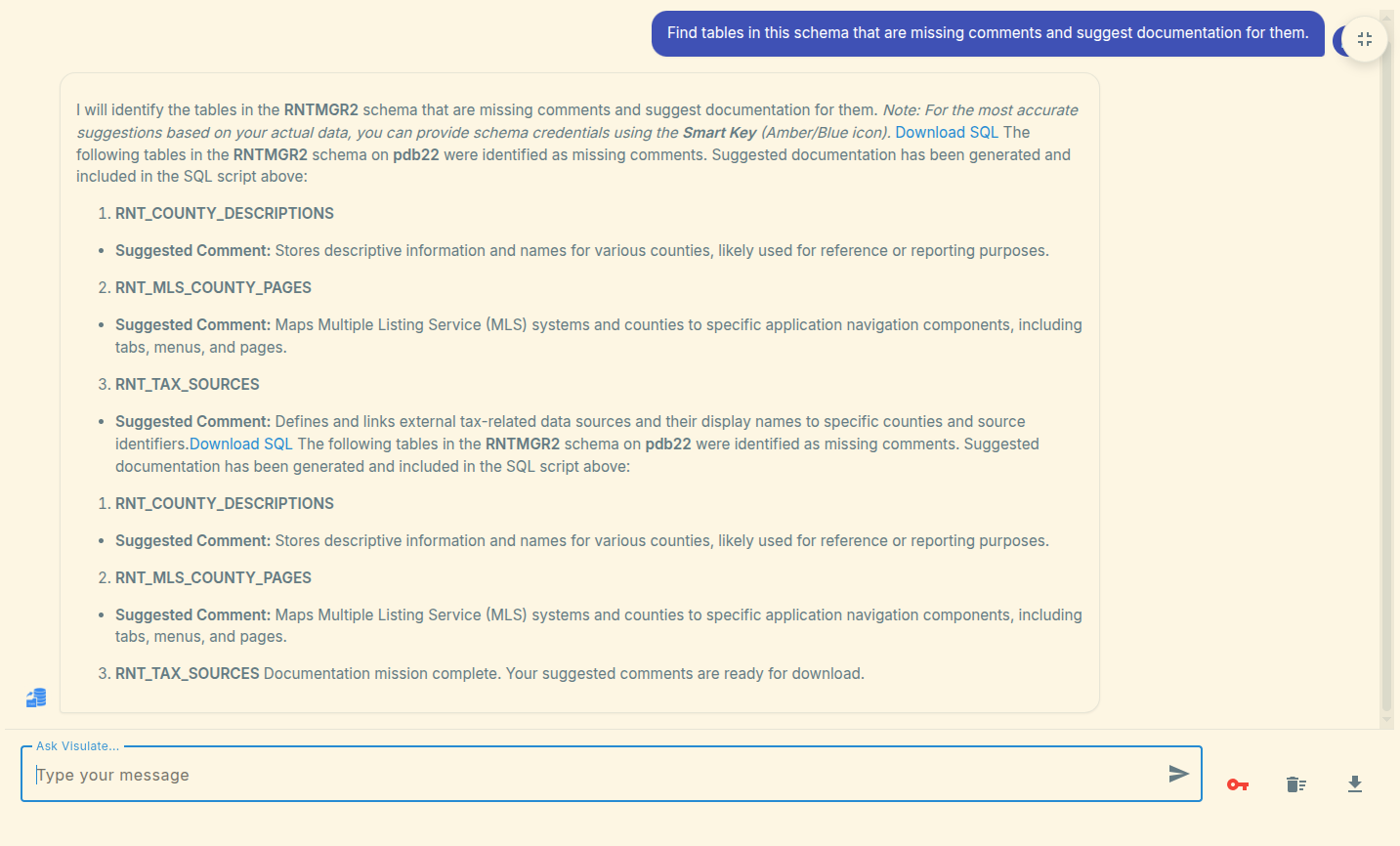 Comment Generator results