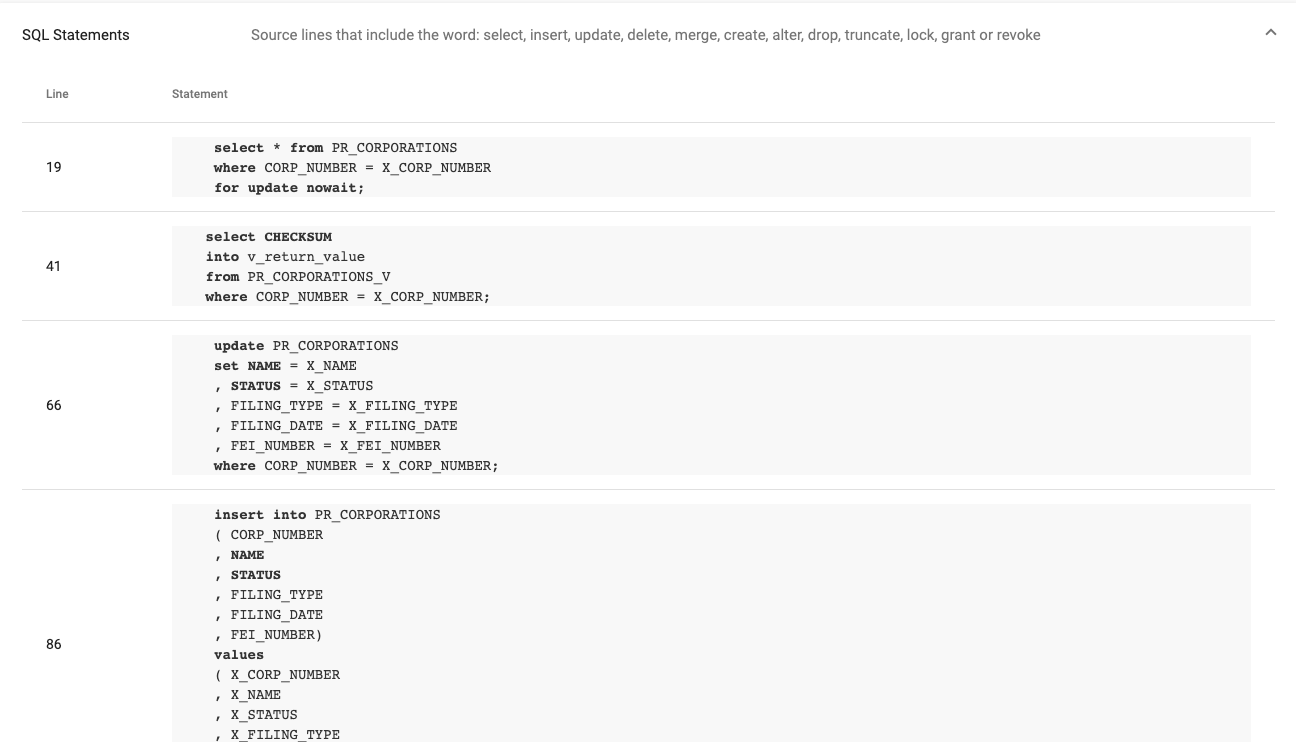 SQL Statements